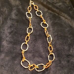 Silver, Copper, Gold Tones Chain Necklace